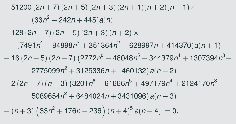 balanced matrices recurrence